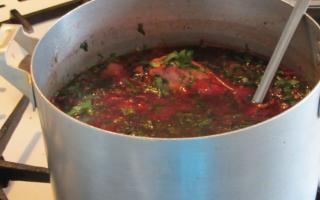 Готовим из красной капусты: суп, салат и рагу Суп из синей капусты на мясном бульоне